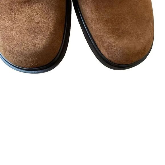 Paloma Round Square Suede Toe Chunky Heels Mary Jane Shoes feature leather 7.5 - Picture 8 of 14